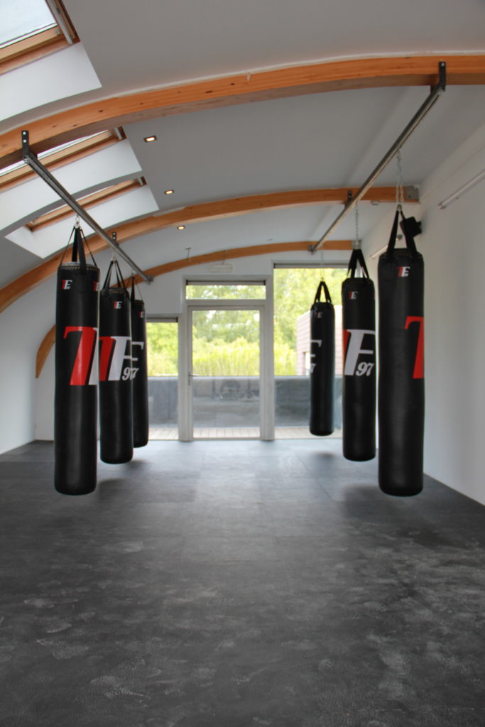 De bokszaal bij funboxing voor teambuilding in Leuven
